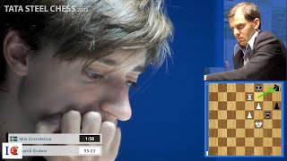 Grandelius finds only winning move against Dubov  Tata Steel Chess Tournament 2022 [upl. by Ashti138]