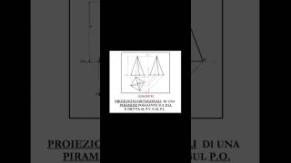 Proiezioni ortogonali di una PIRAMIDE base quadrata disegnotecnico proiezioniortogonali [upl. by Laurance342]