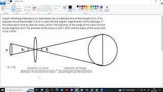 IMAGE FORMATION BY OBJECTIVE LENS OF A TELESCOPE [upl. by Brest996]