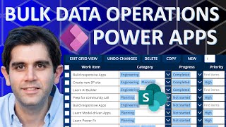 Power Apps Bulk Data Operations  Create Update Delete Copy amp Import  SharePoint List [upl. by Namzzaj]