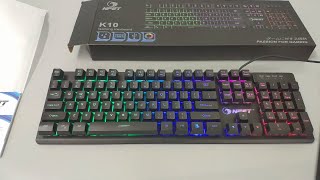 How to use NPET K10 wired backlit gaming keyboard US Layout [upl. by Emily]