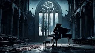 Melancholic Echoes Dark Academia Piano Music with Rain  Haunting Ambience for Study and Reflection [upl. by Truelove]