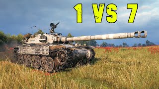 World of Tanks BatChâtillon Bourrasque  1 VS 7 [upl. by Eihpos]