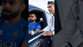 Ronaldo 🐐taks photo with virat kohli 😲 [upl. by Ranip]