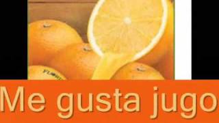 Jugo de naranja  Spanish food vocabulary song [upl. by Lan]