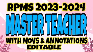 RPMS 20232024 FOR MASTER TEACHER OR HIGHLY PROFICIENT TEACHERS 14 Tagalog Explanation [upl. by Htesil]