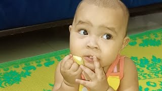 6 month old baby natural teether [upl. by Gibby]