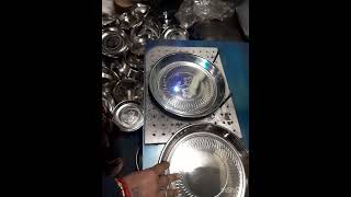 Laser design on stainless steel utensils  machine manufacturing kitchen [upl. by Kapoor]