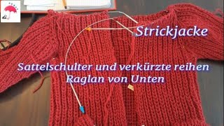 Strickjacke von Unten LIVE stricken  Raglan fertig stricken [upl. by Conant]