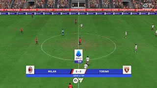 FC 24  AC Milan vs Torino  Serie A 20242025 Gameplay [upl. by Rehpotisrhc]