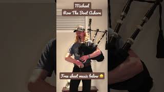 Michael Row The Boat Ashore on the Bagpipes FREE Bagpipe Sheet Music [upl. by Amorete866]