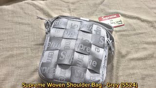 Supreme Woven Shoulder Bag  Grey SS24 [upl. by Delly828]