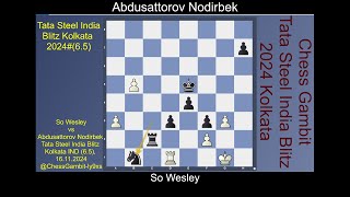 So Wesley vs Abdusattorov Nodirbek TATA STEEL INDIA BLITZ 20246 5 [upl. by Winthrop527]