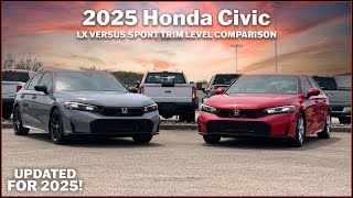 2025 Honda Civic  LX versus Sport Trim Levels  Which Should You Choose [upl. by Regnij]