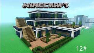 Minecraft Build a Large Villa Three floors 12 [upl. by Aizirk]