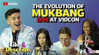 MatPat amp Friends Explore the Eras of Mukbang LIVE vidcon  Like amp Describe Podcast 8 [upl. by Adnael]