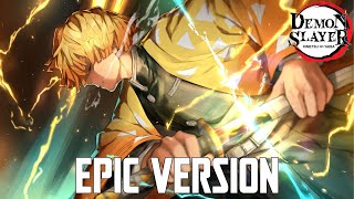 Demon Slayer Zenitsu Theme V2 Thunderclap and Flash  EPIC VERSION Zenitsu saves Nezuko [upl. by Karita]