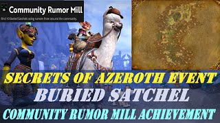 Secrets of Azeroth Event  Community Rumor Mill Achievement  Buried Satchel  Satchel 2 [upl. by Nnilsia]