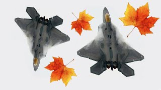 🇺🇸 F22 Raptor Freefall Falling Leaf Maneuver 🍂 [upl. by Gautea]