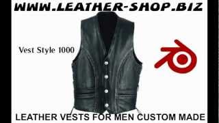 Leather Vests for Men Custom Made [upl. by Skipp]