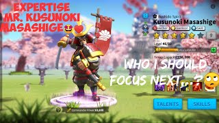 Expertise Mr Kusunoki Masashige🤩 Is he good🤔 Rise of Kingdoms  ROK [upl. by Lahcym]