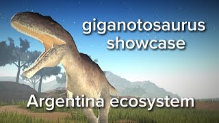 dinosaur world mobile ecosystem giganotosaurus showcase [upl. by Nylarej]