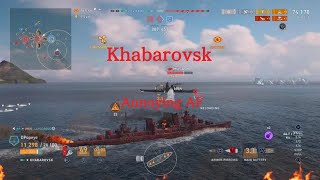 World of Warships Legends Khabarovsk Annoying BBs for Fun [upl. by Bethezel]