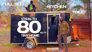 Converted A Cargo Trailer Into A Stealth Tiny House [upl. by Rubbico489]