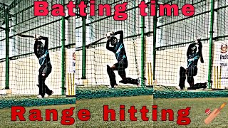 Batting Time 🏏  Range hitting 🏏 batting viratkohli cricketskill rangehitting [upl. by Mutua]