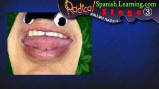 Learn Spanish  How to Roll your rs  4 Steps Tutorial  RR Alveolar Trill pronunciation 480p [upl. by Oznohpla]