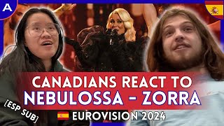 CANADIANS REACT Nebulossa  Zorra Spain Eurovision 2024  Spanish Subtitles  AMESC [upl. by Airalednac]