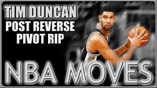 Tim Duncan Post Reverse Pivot Move NBA Basketball Moves [upl. by Azaleah]