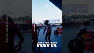 Pedro Acosta Crashes Again  thaigp pedroacosta tech3 motogp [upl. by Durkin]