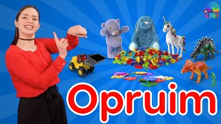 Opruim Liedjie  Afrikaanse Liedjies vir Kinders  Opvoedkundige Videos vir Kleuters [upl. by Keyek]