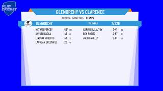 Cricket Tasmania Premier League  Mens 3rd Grade  Semi Final 1  Glenorchy v Clarence  Day 1 [upl. by Utter958]