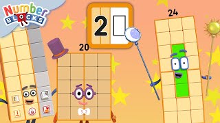 Roaring Twenties Club 2️⃣0️⃣  Learn to count  Numberblocks Full Episodes  123  Maths for Kids [upl. by Idnir]