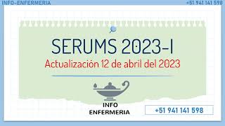 SERUMS 2023I  Instructivo 12 de abril del 2023 [upl. by Kylie]