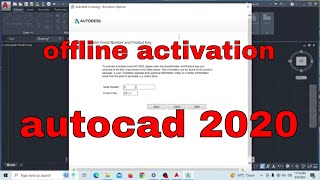 Offline Activation Autocad 2020 [upl. by Cohin]