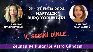 21  27 Ekim 2024  Haftalık Burç Yorumları [upl. by Nylarac]