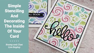 Simple Stenciling and Decorating the Inside of Your Card [upl. by Anisamoht463]