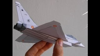 Eurofighter Paper Airplane 3D model [upl. by Hamimej]