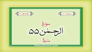 55 Surah Ar Rahman with audio Urdu Hindi translation Qari Syed Sadaqat Ali [upl. by Nuli]