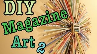 DIY Magazine Art 2 quotSunburstquot Recycle Magazines [upl. by Marmaduke]