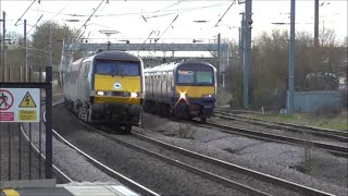 Fast Trains at Biggleswade ECML  040216 [upl. by Sivatnod881]