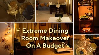 ✨Extreme Dining Room Makeover✨  Low Budget  Lots of DIY’s  Aesthetic  Tips To Decor [upl. by Aihsenor476]