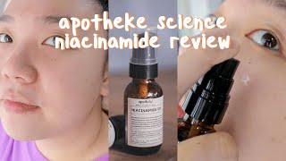 apotheke science niacinamide 10 review  2 week test [upl. by Sinnej76]