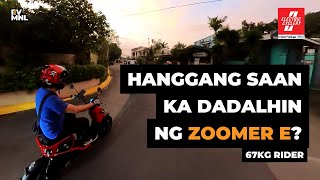 Part 1 Honda Zoomer E Range Test 67 Kg Rider  Honda Electric  Electric Vehicle Manila [upl. by Aisiram]