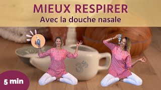 MIEUX RESPIRER  Comment se nettoyer le nez à leau salée avec le neti pot ou lirrigateur nasal [upl. by Samau208]