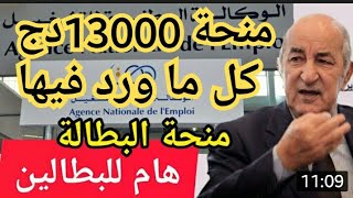 كل ما يخص منحة البطالة 13000دج بدون مغالطات 2022م [upl. by Arymat991]