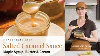 EASY Homemade Maple Syrup Salted Caramel Sauce Recipe [upl. by Benedix]